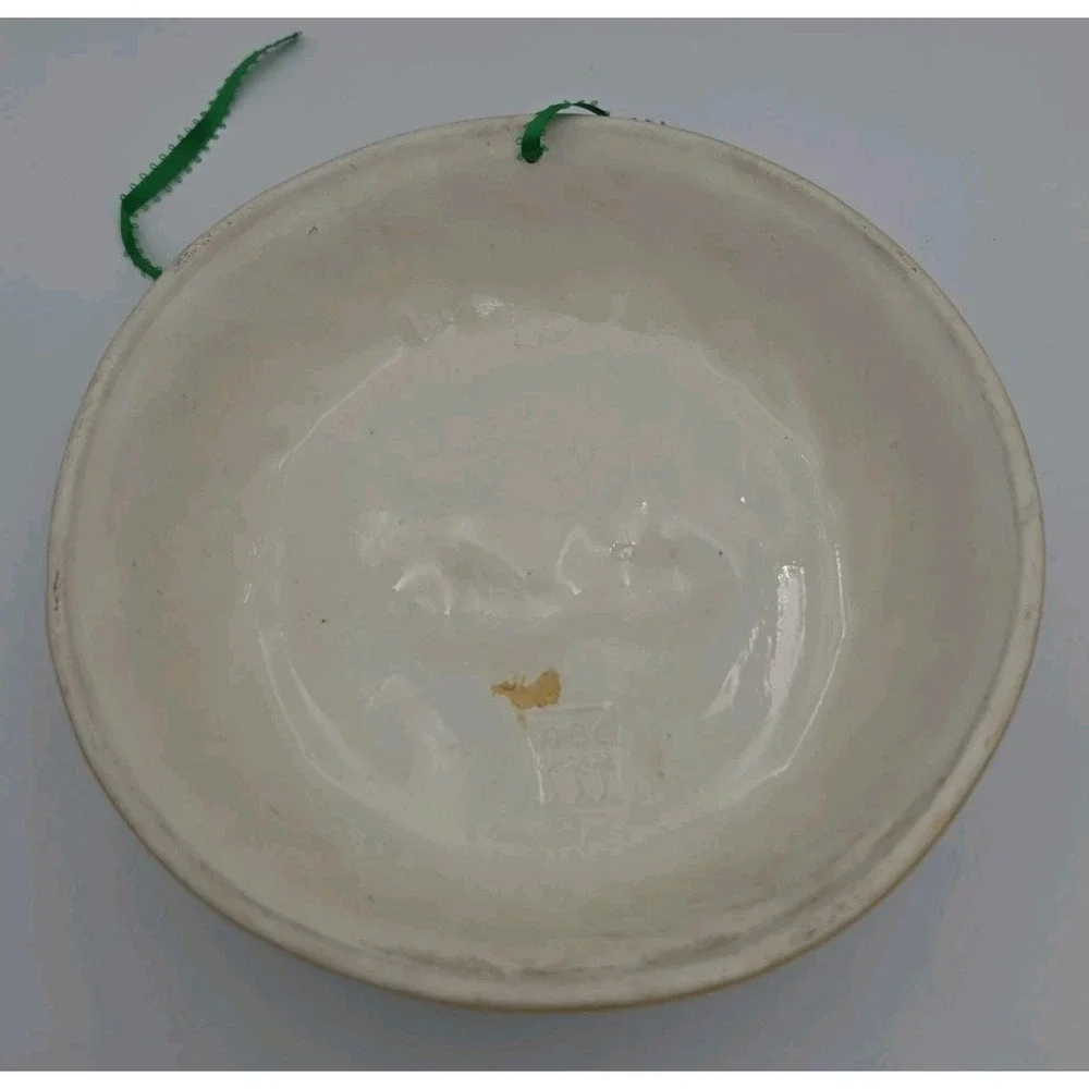 Vintage ABC Italian Pottery Hand Painted Decorative Mold Wall Hanging Floral